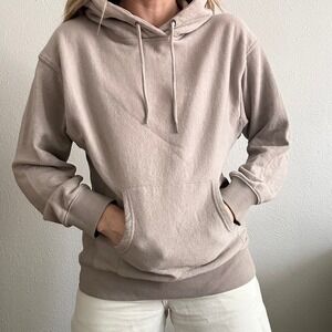 J.O & Co Beige Hoodie Pullover | Women's Large